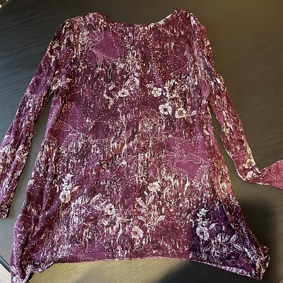 Northern reflections, size, large, swoop neck, long sleeve, loose fit, purple - Picture 4 of 5